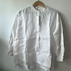 MUJI Womens 100% Organic Cotton Blouse US S